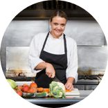 Woman Chopping Vegetables